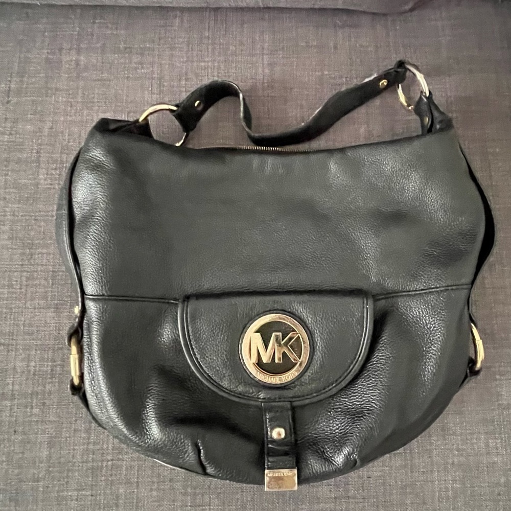 Black Leather Michael Kors Purse
